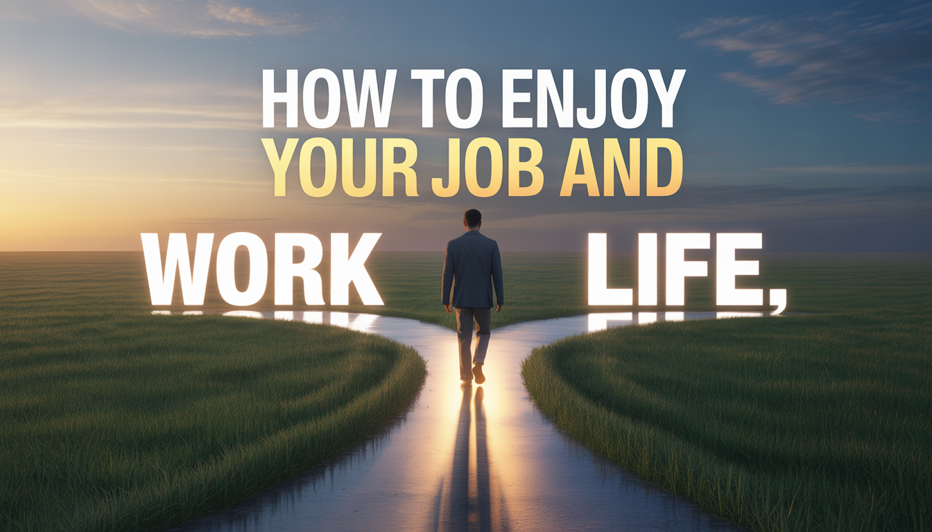 How to enjoy your job and life: